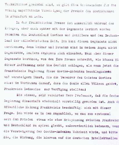 Lettre de Stresemann - page 2 * Brief von Stresemann - Seite 1